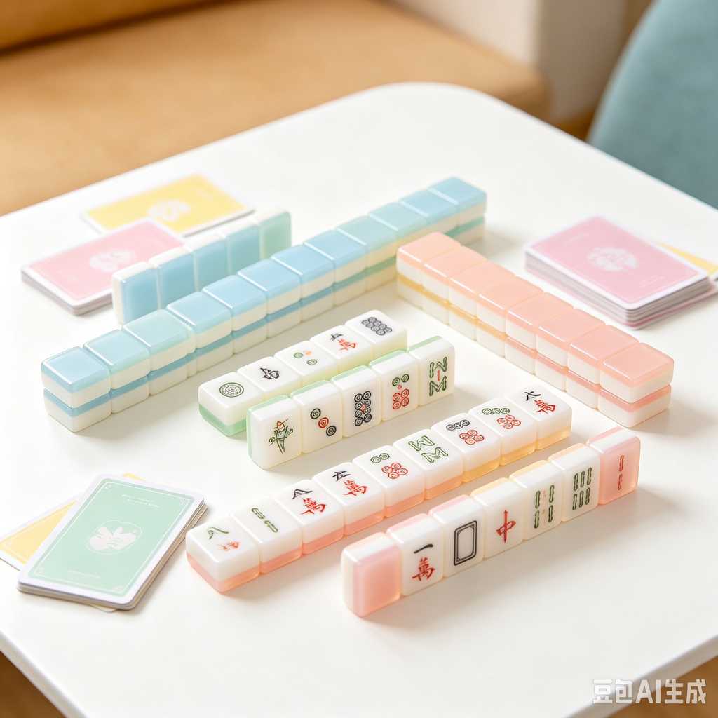 decorative text mahjong set